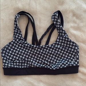 Lululemon black and white checkered sports bra